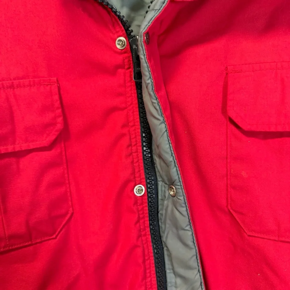 VTG Woolrich Womens Red Barn Coat Jacket Work Chore Lined Wool Made In USA‎ XL
